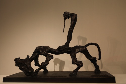 圖2、空谷有音—老子出關(guān) 74×93×33cm   作于2012年 青銅