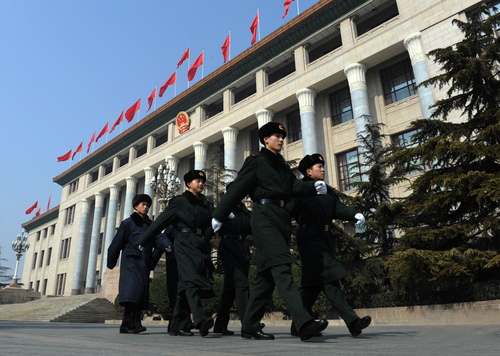人民大會(huì)堂靜待2014全國(guó)兩會(huì)開(kāi)幕2