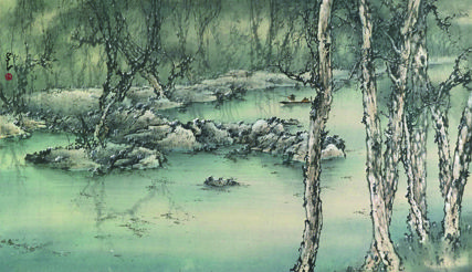 趙少昂 獨(dú)釣寒江雪