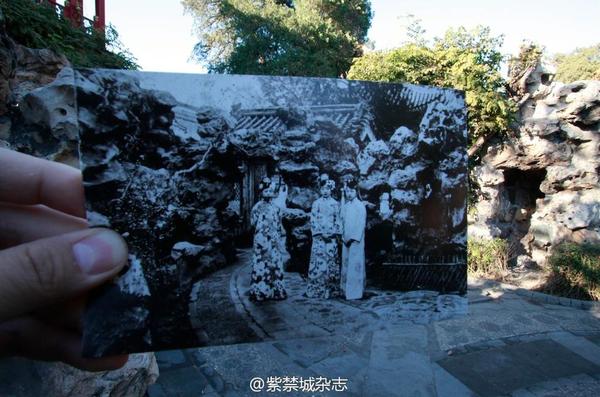 1924婉容、文繡、唐石霞在御花園。