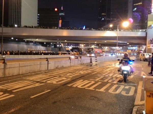 被占領(lǐng)的金鐘夏愨道上周亦通車(chē)。(資料圖片)