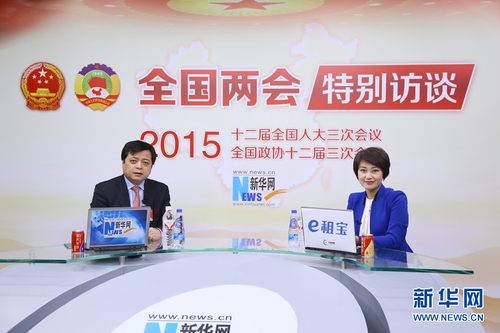 2015年3月10日，全國政協(xié)常委、正泰集團(tuán)董事長南存輝作客新華會(huì)客廳。新華網(wǎng) 賈振 攝