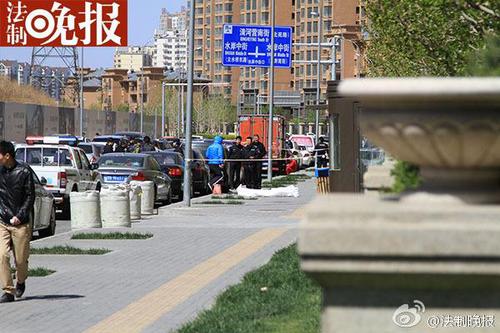 事發(fā)現(xiàn)場(chǎng)已拉起警戒線。
