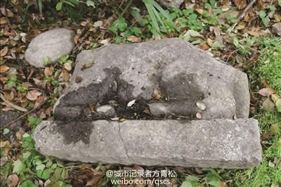 被掩埋的石羊。 方青松 攝