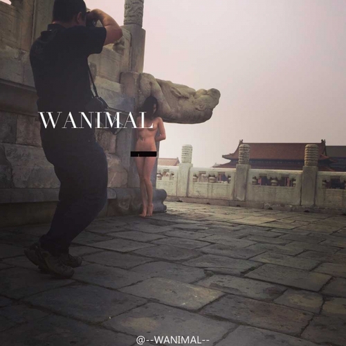 圖為攝影師WANIMAL在故宮拍攝的人體圖。