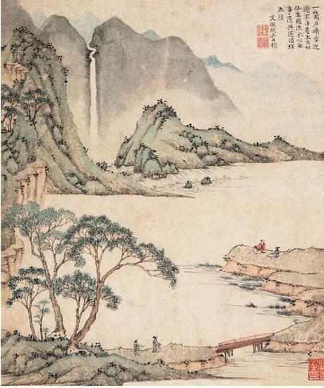 文徵明《攜琴訪友圖》。明代士人的藝術(shù)是非常日?；? data-link=