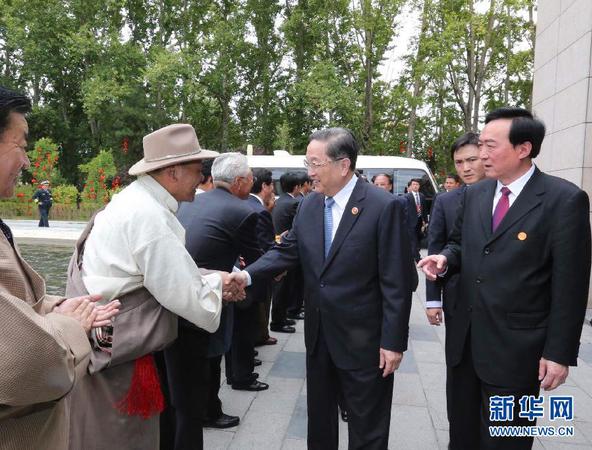 俞正聲率中央代表團(tuán)出席西藏自治區(qū)成立50周年慶?；顒?dòng)3