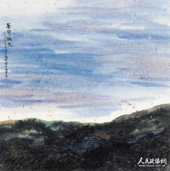 20  邵曉峰《蒼穹極光》，69.5cm×69.5cm，2015年_副本