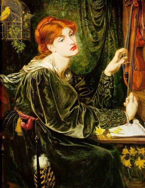 但丁·加百列·羅塞蒂，《維羅妮卡維羅納》（1872），布面油畫。（來自維基媒體基金會）