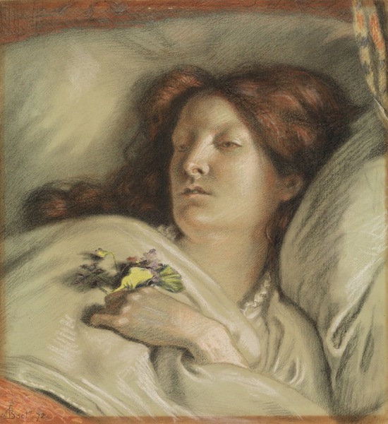福德·馬多克斯·布朗，《藝術(shù)家康復(fù)期的妻子肖像》（1872），蠟筆畫，18 3/8 x 17 3/8英寸。（鳴謝大都會藝術(shù)博物館，羅杰斯基金會，1909）
