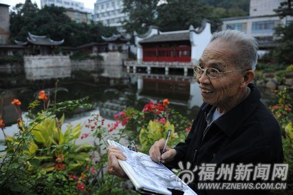 老人手繪鋼筆畫(huà)走紅 網(wǎng)友贊譽(yù)有豐子愷漫畫(huà)筆韻