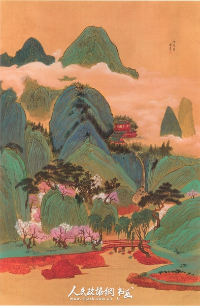 潘素臨摹的《游春圖》。_副本
