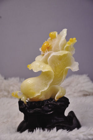 金絲玉作品《百財》。
