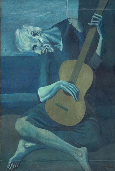 The Old Guitarist，1903–04，畢加索