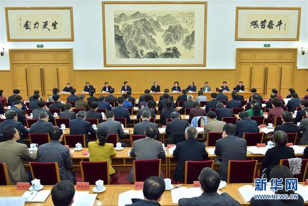1月8日，全國(guó)統(tǒng)戰(zhàn)部長(zhǎng)會(huì)議在北京召開(kāi)，中共中央政治局常委、全國(guó)政協(xié)主席俞正聲出席并講話。 新華社記者 李濤 攝1