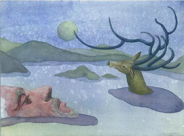 5 《渡系列2》，何文君，38x29cm，水彩、拼貼，2015