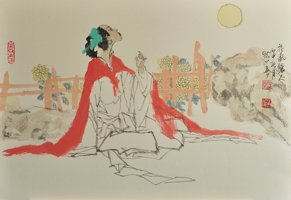 7、《花氣襲人》，狄少英，45x65cm，紙本設色，2016