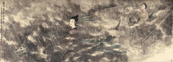 傅抱石《云中君和大司命》，1954 年作