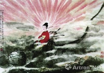 傅抱石《九歌圖冊(cè)-云中君》