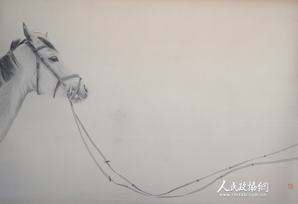 李關(guān)關(guān)，二分之一隱，絹本水墨，2015