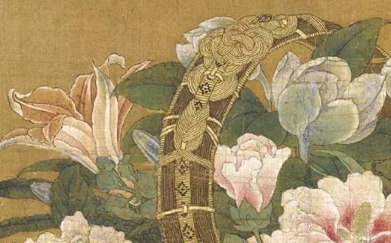 《花籃圖頁(yè)》 南宋 李嵩，絹本設(shè)色，19.1cm×26.5cm