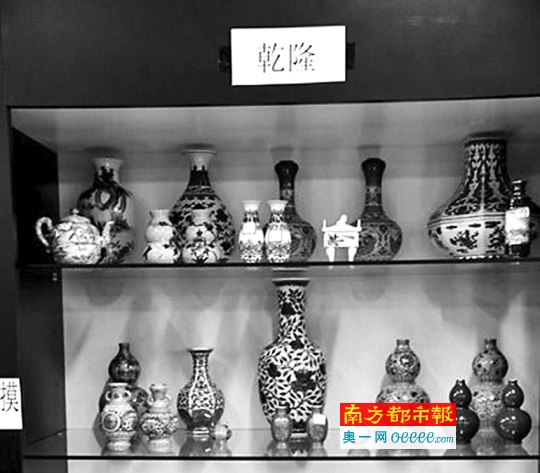 邱季端的部分陶瓷藏品。網(wǎng)絡(luò)圖片