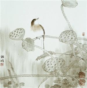 藝術家把自己的作品帶到雅集活動現場展示。