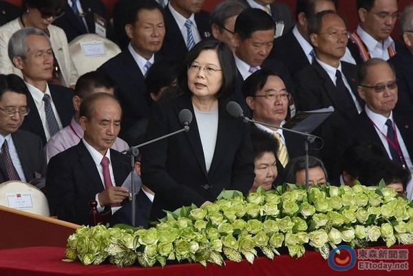 蔡英文演說遭批“耍嘴皮”。圖片來源：臺灣東森新聞云