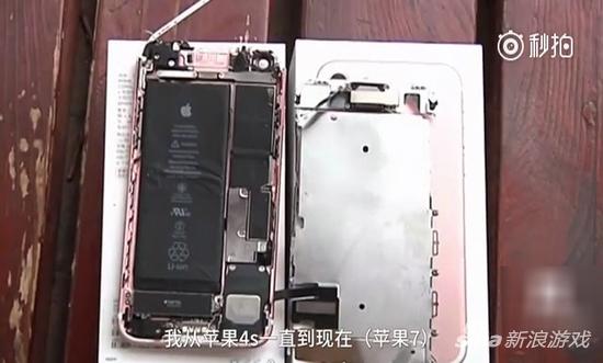 視頻中并未見到燃燒的痕跡，電池也完好