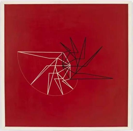 《可視的想法（Visible Idea）》，沃爾德·科代羅（Waldemar Cordeiro），木頭上丙烯酸，1956年