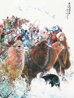 《廣闊天地大有作為》 240cm×180cm 1976年