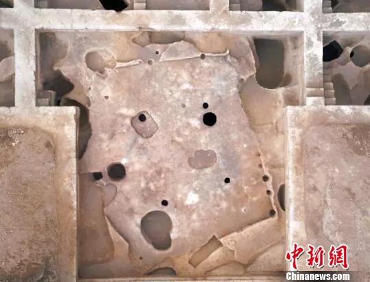 桃園遺址F2房址俯視全景。　山西省考古研究所提供　攝