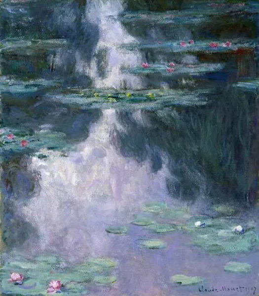 莫奈，《睡蓮》，1907，休斯頓美術(shù)博物館