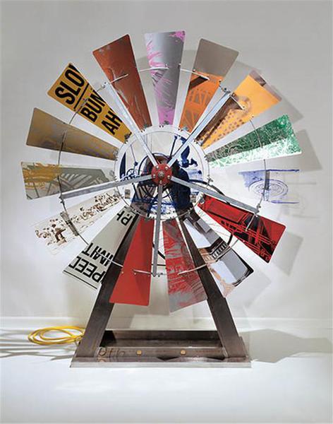法恩沃斯美術(shù)館展出勞森伯格作品《生態(tài)-回音8（Eco-Echo VIII）》， 1993年。圖片來(lái)源： 法恩沃斯美術(shù)館官網(wǎng)
