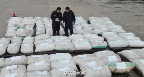 一只穿山甲約有0.4-0.6公斤鱗片，3噸意味著有5000-7500只穿山甲被殺害。 (央視記者王殿甲)