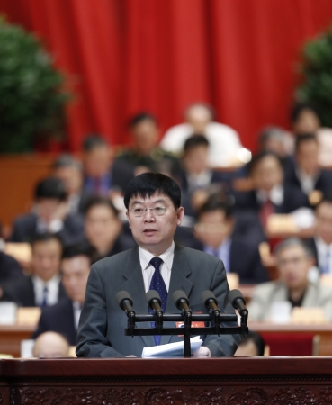 3月10日，全國政協(xié)十二屆五次會議在北京人民大會堂舉行第三次全體會議。這是李衛(wèi)委員代表無黨派人士界作《改革科技評估體系 提升自主創(chuàng)新成效》的發(fā)言。