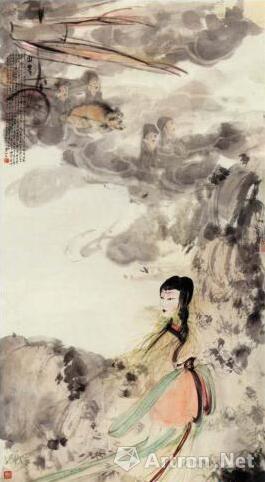   傅抱石的《山鬼》亮相拍場(chǎng)。