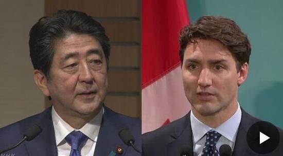 安倍與加拿大總理通電話 就同美國(guó)合作達(dá)成一致