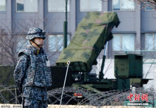 資料圖：此前，日本自衛(wèi)隊在東京周邊部署了“愛國者3”型攔截導(dǎo)彈。
