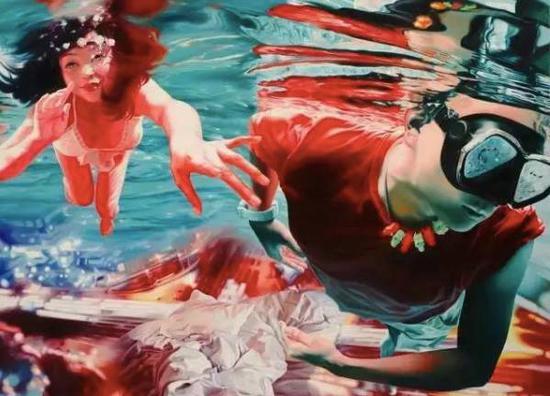 熊莉鈞，《恍惚一夏》，布面油畫，160 × 200 cm，2014