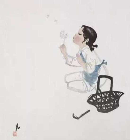 吳凡，《蒲公英》，版畫，57.8 × 35.8cm，1959年