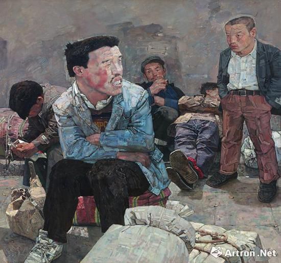 　　忻東旺   明天，多云轉(zhuǎn)晴 布面 油畫 150×160.5cm 1996年作 成交價：425.5萬元