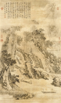 金廷標(biāo)《雨景》，香港佳士得拍品，成交價(jià)856.8萬元