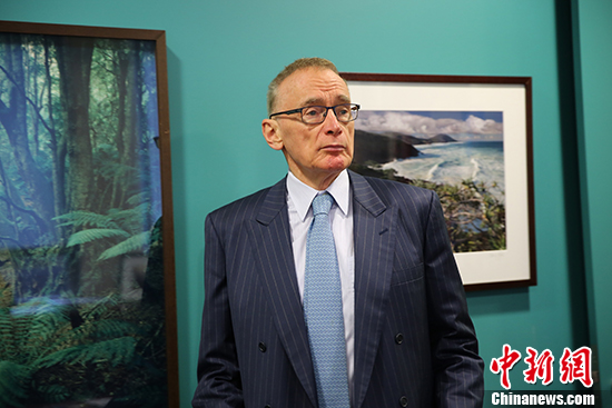 澳大利亞前外長(zhǎng)鮑勃·卡爾。 <a target='_blank' href='http://www.chinanews.com/'>中新社</a>記者 陶社蘭 攝