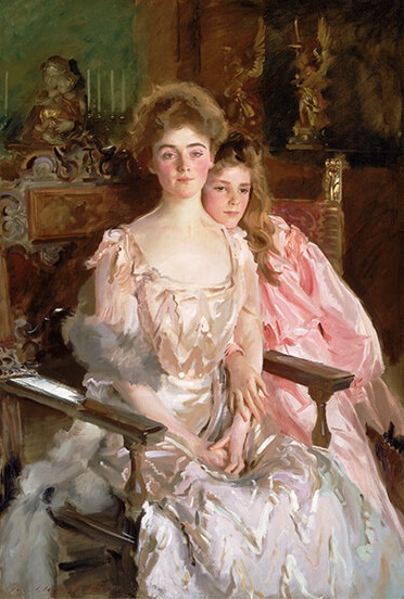 Mrs.Fiske Warren （Gretchen Osgood） and Her Daughter Rachel，1903年，John Singer Sargent