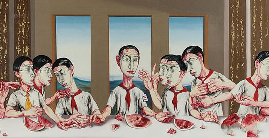 　　2013年香港蘇富比40周年春拍中，尤倫斯舊藏的曾梵志《最后的晚餐》以1.8044億港元成交，刷新了其個人和中國在世當代藝術家最高拍賣紀錄。