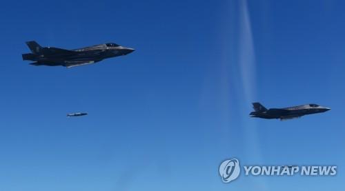 F-35B戰(zhàn)斗機(jī)。（圖片來源：韓聯(lián)社）