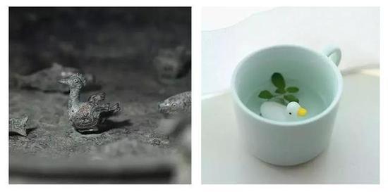 有趣的設(shè)計(jì)不只這一處，在青銅盤的邊緣，還趴著小龍呢，像不像最近流行的杯沿萌物？