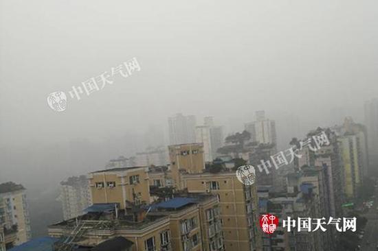 昨天，重慶主城遭遇濃霧，0時至8時最小能見度僅為100米。（圖/劉雙娥）