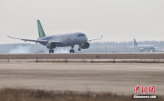 資料圖：C919飛機(jī)。 <a target='_blank' href='http://www.chinanews.com/'>中新社</a>記者 殷立勤 攝